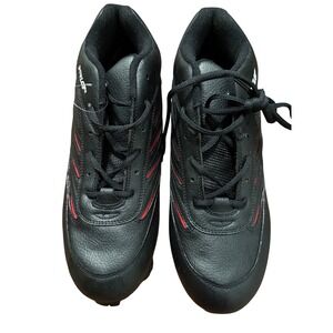 Dunlop Men's Black Red Athletic Cleats US Size 12 Euro 46.5 Soccer Football